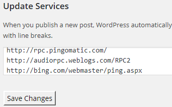WordPress Ping List 2015